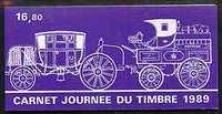 France 1989 Stamp Day 16f80 Booklet complete with first day cancels SG CSB14