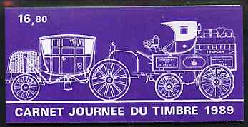 France 1989 Stamp Day 16f80 Booklet complete with first day cancels SG CSB14