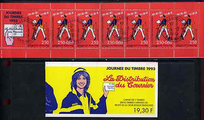 France 1993 Stamp Day 19f30 Booklet complete with first day cancels SG CSB21
