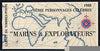 France 1988 Red Cross Fund (Explorers) 15f60 Booklet complete with first day cancels SG CSB11