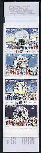Sweden 1989 Globe Arena 18k40 booklet complete with first day cancels, SG SB415