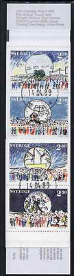 Sweden 1989 Globe Arena 18k40 booklet complete with first day cancels, SG SB415