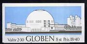 Sweden 1989 Globe Arena 18k40 booklet complete and pristine, SG SB415