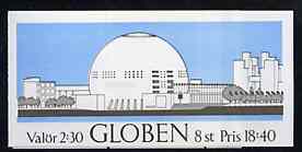 Sweden 1989 Globe Arena 18k40 booklet complete and pristine, SG SB415