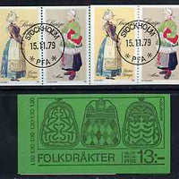 Sweden 1979 Peasant Costumes 13k booklet complete with first day cancels, SG SB338