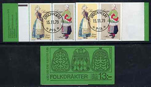 Sweden 1979 Peasant Costumes 13k booklet complete with first day cancels, SG SB338