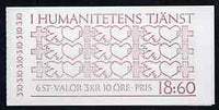 Sweden 1987 In The Service of Humanity 16k80 booklet complete and very fine, SG SB400