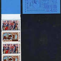 Sweden 1973 Christmas 4k50 booklet (Peasant Paintings) complete and very fine, SG SB289