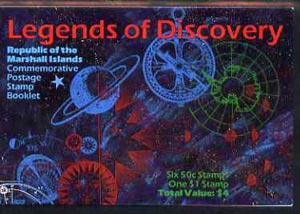 Marshall Islands 1992 Legends of Discovery $4 booklet complete with first day cancels SG SB21
