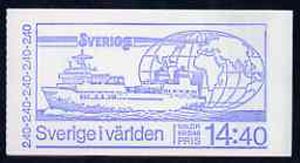 Sweden 1981 Sweden In The World 14k40 booklet complete and pristine, SG SB354