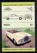 Nevis 1985 $3 Rolls Royce Corniche (1971) unmounted mint imperf se-tenant pair (as SG 263a)