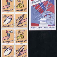 Sweden 1992 Greetings Stamps 22k40 booklet complete and pristine, SG SB450