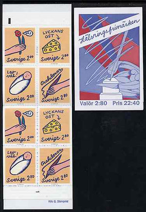 Sweden 1992 Greetings Stamps 22k40 booklet complete and pristine, SG SB450