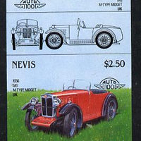 Nevis 1985 $2.50 MG Midget (1930) unmounted mint imperf se-tenant pair (as SG 261a)