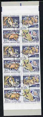 Sweden 1987 Christmas 24k booklet (Folk Customs) complete with first day cancels, SG SB403
