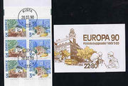 Sweden 1990 Europa 22k80 booklet complete with first day cancels, SG SB425