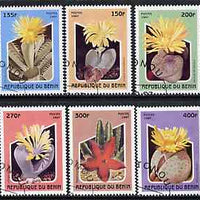 Benin 1997 Cacti complete perf set of 6 values cto used, SG 1659-64