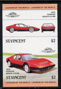 St Vincent 1983 $2 Ferrari Boxer,512BB (1976) unmounted mint imperf se-tenant pair (as SG 737a)