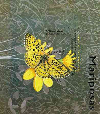 Sahara Republic 1997 Butterflies perf miniature sheet cto used