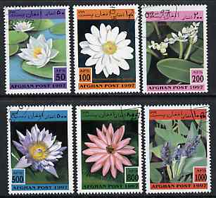 Afghanistan 1997 Wild Flowers complete set of 6 values cto used