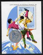 Sahara Republic 1997 World Cup Football perf miniature sheet cto used