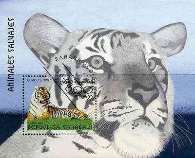 Sahara Republic 1997 Big Cats perf miniature sheet cto used