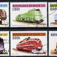 Benin 1997 Locomotives complete set of 6 values cto used, SG 1607-12