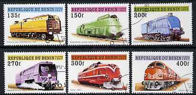 Benin 1997 Locomotives complete set of 6 values cto used, SG 1607-12