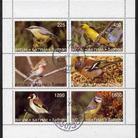 Batum 1996 Wild Birds perf sheetlet containing set of 6 values cto used
