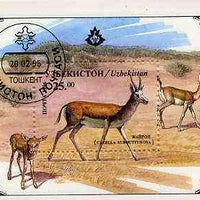 Uzbekistan 1996 Antelope perf miniature sheet cto used