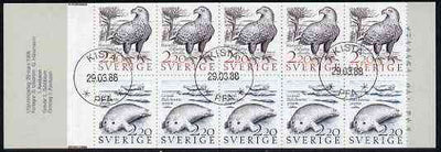 Sweden 1988 Coastal Wildlife 22k booklet complete with first day cancels, SG SB407