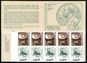 Sweden 1980 Nobel Prize Winners of 1920 20k booklet complete and very fine, SG SB347