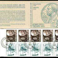 Sweden 1980 Nobel Prize Winners of 1920 20k booklet complete with first day cancels, SG SB347