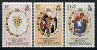 British Virgin Islands 1981 Royal Wedding set of 3 unmounted mint, SG 463-65