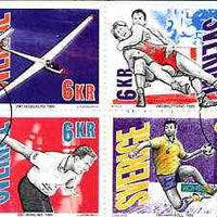 Sweden 1993 Sports Championships 36k booklet complete with first day cancels, SG SB456