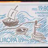 Sweden 1989 Europa 19k80 booklet (Children's Games) complete and pristine, SG SB417