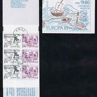 Sweden 1989 Europa 19k80 booklet (Children's Games) complete with first day cancels, SG SB417