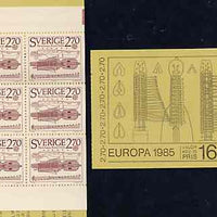 Sweden 1985 Europa - Music Year 16k20 booklet complete and pristine, SG SB380
