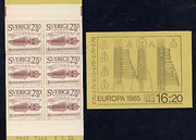 Sweden 1985 Europa - Music Year 16k20 booklet complete and pristine, SG SB380