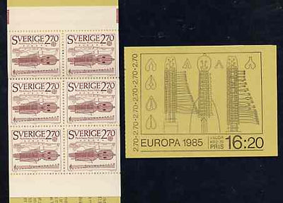 Sweden 1985 Europa - Music Year 16k20 booklet complete and pristine, SG SB380