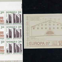 Sweden 1987 Europa 18k60 booklet (Architecture) complete and pristine, SG SB398