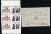 Sweden 1987 Europa 18k60 booklet (Architecture) complete and pristine, SG SB398