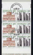 Sweden 1987 Europa 18k60 booklet (Architecture) complete with first day cancels, SG SB398