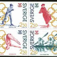 Sweden 1991 Olympic Games Gold Medalists 20k booklet complete and very fine, SG SB438