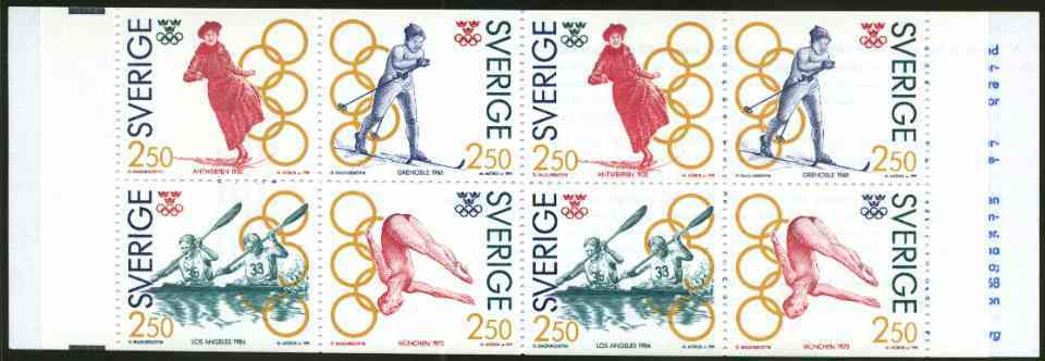 Sweden 1991 Olympic Games Gold Medalists 20k booklet complete and very fine, SG SB438