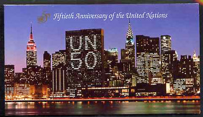 United Nations (NY) 1995 50th Anniversary $3.84 booklet complete with first day cancels