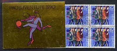 Switzerland 1990 Pro Juventute 8f booklet complete with first day commemorative cancels, SG JSB40