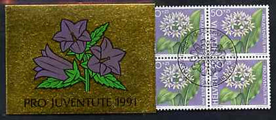 Switzerland 1991 Pro Juventute 8f50 booklet complete with first day commemorative cancels, SG JSB41