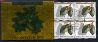 Switzerland 1992 Pro Juventute 8f50 booklet complete with first day commemorative cancels, SG JSB42