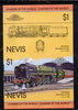 Nevis 1983 Locomotives #1 (Leaders of the World) Britannia $1 unmounted mint se-tenant imperf pair in issued colours (as SG 144a)